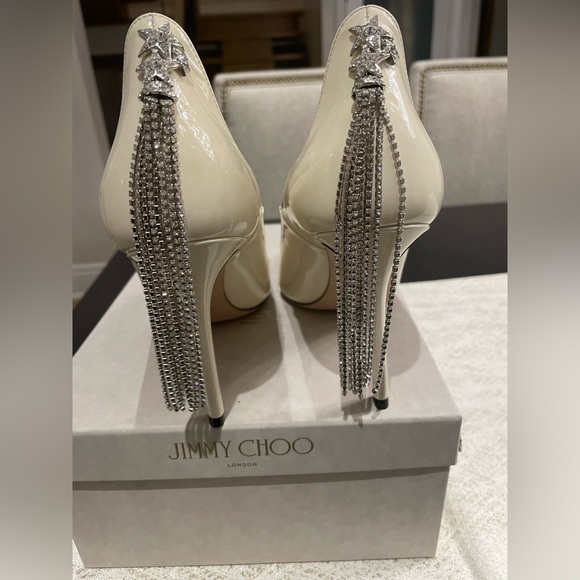 Very Elegant brand new Jimmy Choo Patent Leather Pumps Crafted with Crystals - Picture 12 of 16